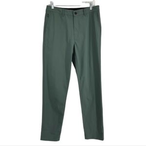 01.ALGO Mens Dark Forest Green Performance Pants Commuter Size 34x29